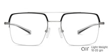 Load image into Gallery viewer, Black Square Half Rim Unisex Eyeglasses by Lenskart Air-148335