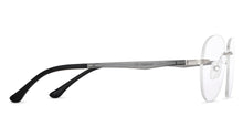 Load image into Gallery viewer, Silver Aviator Rimless Unisex Eyeglasses by Lenskart Air-148337