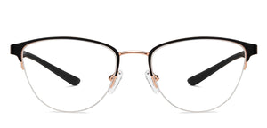 Black Cat Eye Half Rim Unisex Eyeglasses by Lenskart Air-148342