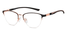 Load image into Gallery viewer, Black Cat Eye Half Rim Unisex Eyeglasses by Lenskart Air-148342