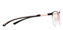 Load image into Gallery viewer, Black Cat Eye Half Rim Unisex Eyeglasses by Lenskart Air-148342