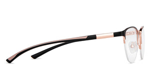 Black Cat Eye Half Rim Unisex Eyeglasses by Lenskart Air-148342