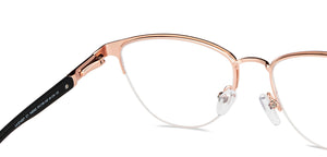 Black Cat Eye Half Rim Unisex Eyeglasses by Lenskart Air-148342