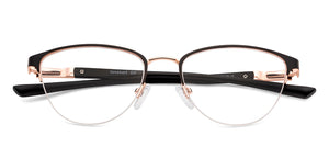 Black Cat Eye Half Rim Unisex Eyeglasses by Lenskart Air-148342
