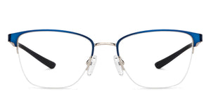 Blue Rectangle Half Rim Unisex Eyeglasses by Lenskart Air-148345