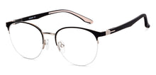 Load image into Gallery viewer, Black Round Half Rim Unisex Eyeglasses by Lenskart Air-148350