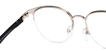 Load image into Gallery viewer, Black Round Half Rim Unisex Eyeglasses by Lenskart Air-148350