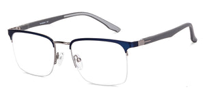 Blue Square Half Rim Unisex Eyeglasses by Lenskart Air-148351