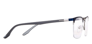 Blue Square Half Rim Unisex Eyeglasses by Lenskart Air-148351