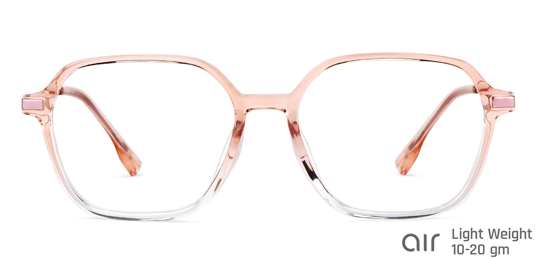 Brown Hexagonal Full Rim Unisex Eyeglasses by Lenskart Air-149000