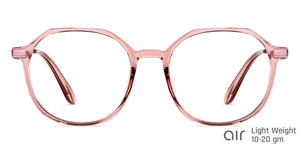 Pink Round Full Rim Unisex Eyeglasses by Lenskart Air-149010