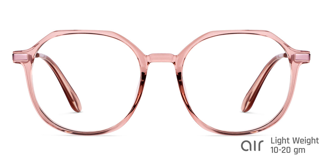Pink Round Full Rim Unisex Eyeglasses by Lenskart Air-149010