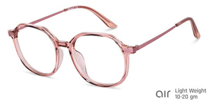 Pink Round Full Rim Unisex Eyeglasses by Lenskart Air-149010