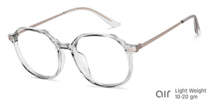 Transparent Round Full Rim Unisex Eyeglasses by Lenskart Air-149011
