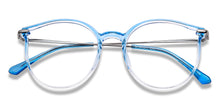 Load image into Gallery viewer, Blue Cat Eye Full Rim Women Eyeglasses by Lenskart Air-149017