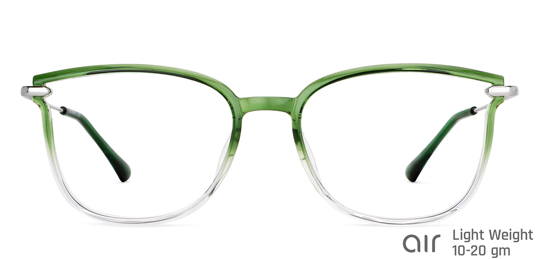 Green Cat Eye Full Rim Women Eyeglasses by Lenskart Air-149023