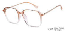 Load image into Gallery viewer, Brown Square Full Rim Unisex Eyeglasses by Lenskart Air-149029