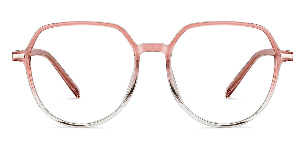 Pink Hexagonal Full Rim Unisex Eyeglasses by Lenskart Air-149231