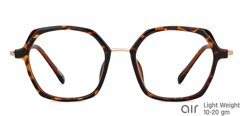 Brown Hexagonal Full Rim Unisex Eyeglasses by Lenskart Air-149251