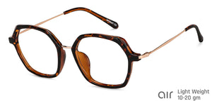 Brown Hexagonal Full Rim Unisex Eyeglasses by Lenskart Air-149251