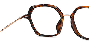 Brown Hexagonal Full Rim Unisex Eyeglasses by Lenskart Air-149251