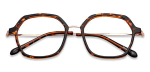 Brown Hexagonal Full Rim Unisex Eyeglasses by Lenskart Air-149251
