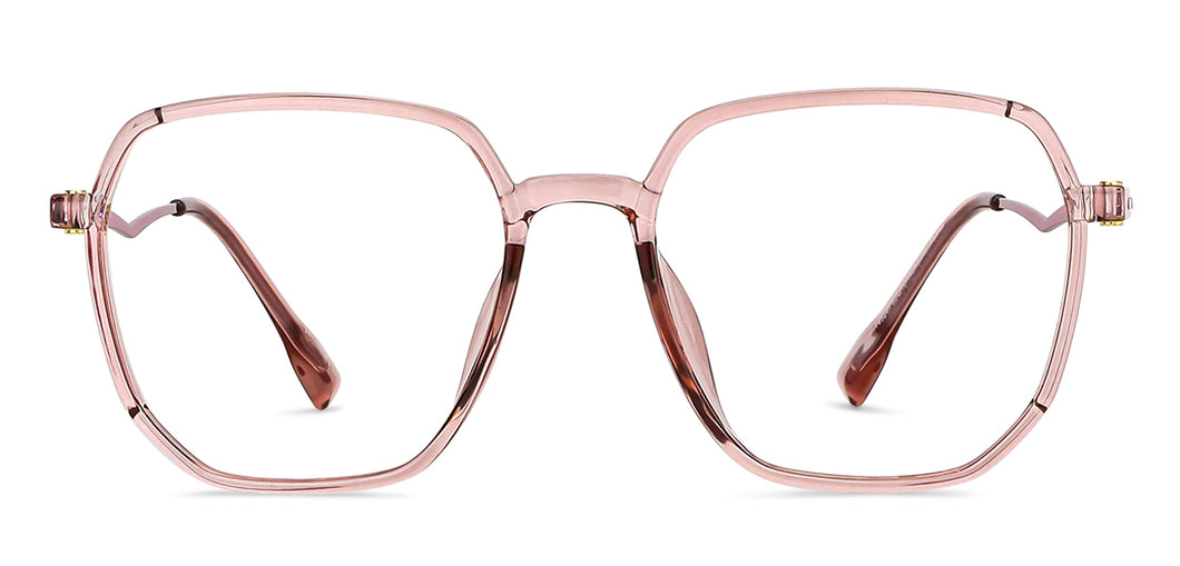 Pink Hexagonal Full Rim Unisex Eyeglasses by Lenskart Air-149247