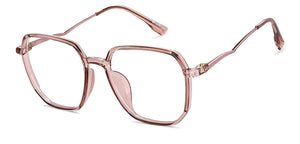 Pink Hexagonal Full Rim Unisex Eyeglasses by Lenskart Air-149247