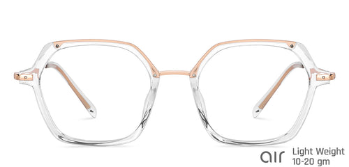 Transparent Hexagonal Full Rim Unisex Eyeglasses by Lenskart Air-149250