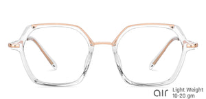 Transparent Hexagonal Full Rim Unisex Eyeglasses by Lenskart Air-149250