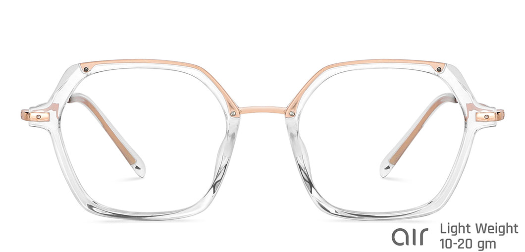 Transparent Hexagonal Full Rim Unisex Eyeglasses by Lenskart Air-149250