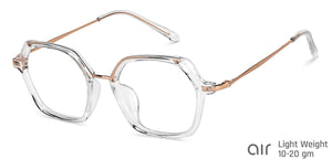 Transparent Hexagonal Full Rim Unisex Eyeglasses by Lenskart Air-149250