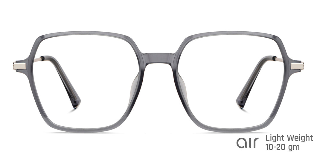 Grey Wayfarer Full Rim Unisex Eyeglasses by Lenskart Air-149436