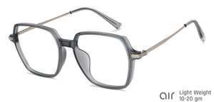 Grey Wayfarer Full Rim Unisex Eyeglasses by Lenskart Air-149436