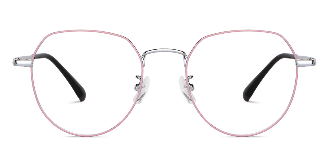 Pink Round Full Rim Unisex Eyeglasses by Lenskart Air-202150