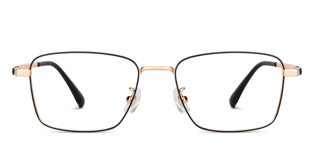 Black Rectangle Full Rim Unisex Eyeglasses by Lenskart Air-149452