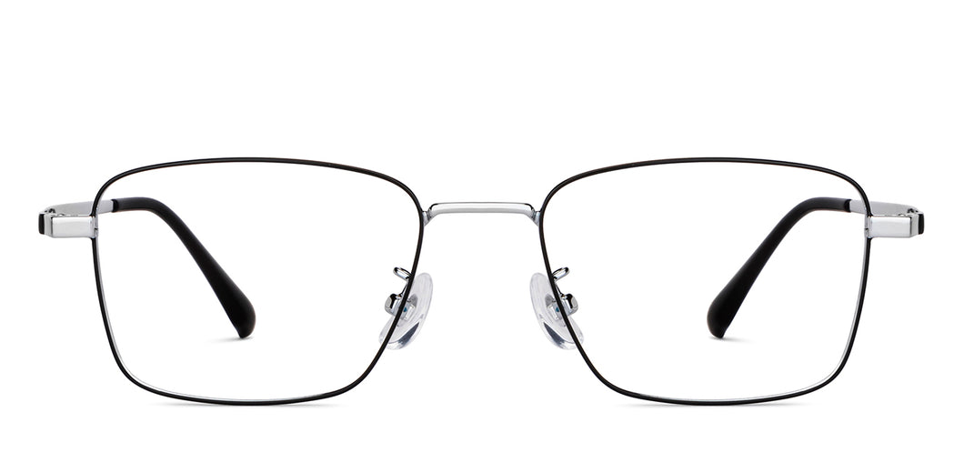 Black Rectangle Full Rim Unisex Eyeglasses by Lenskart Air-149453