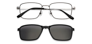 Black Rectangle Full Rim Unisex Eyeglasses by Lenskart Air-149453
