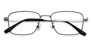 Black Rectangle Full Rim Unisex Eyeglasses by Lenskart Air-149453