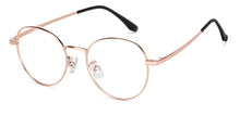 Load image into Gallery viewer, Gold Round Full Rim Unisex Eyeglasses by Lenskart Air-202154