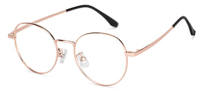 Gold Round Full Rim Unisex Eyeglasses by Lenskart Air-202154