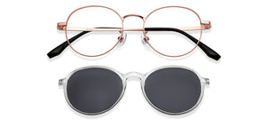 Gold Round Full Rim Unisex Eyeglasses by Lenskart Air-202154