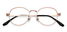 Load image into Gallery viewer, Gold Round Full Rim Unisex Eyeglasses by Lenskart Air-202154