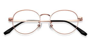 Gold Round Full Rim Unisex Eyeglasses by Lenskart Air-202154