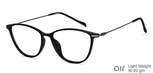 Black Cat Eye Full Rim Unisex Eyeglasses by Lenskart Air-149521
