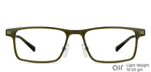 Green Rectangle Full Rim Unisex Eyeglasses by Lenskart Air-149496