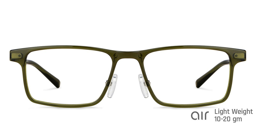 Green Rectangle Full Rim Unisex Eyeglasses by Lenskart Air-149496