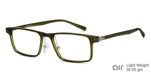 Green Rectangle Full Rim Unisex Eyeglasses by Lenskart Air-149496