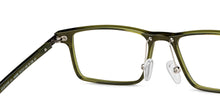 Load image into Gallery viewer, Green Rectangle Full Rim Unisex Eyeglasses by Lenskart Air-149496