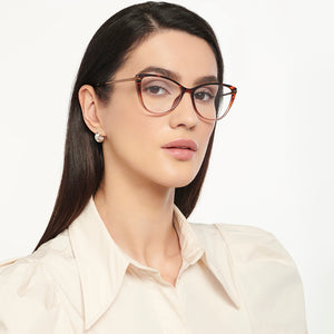 Brown Cat Eye Full Rim Unisex Eyeglasses by Lenskart Air-149499
